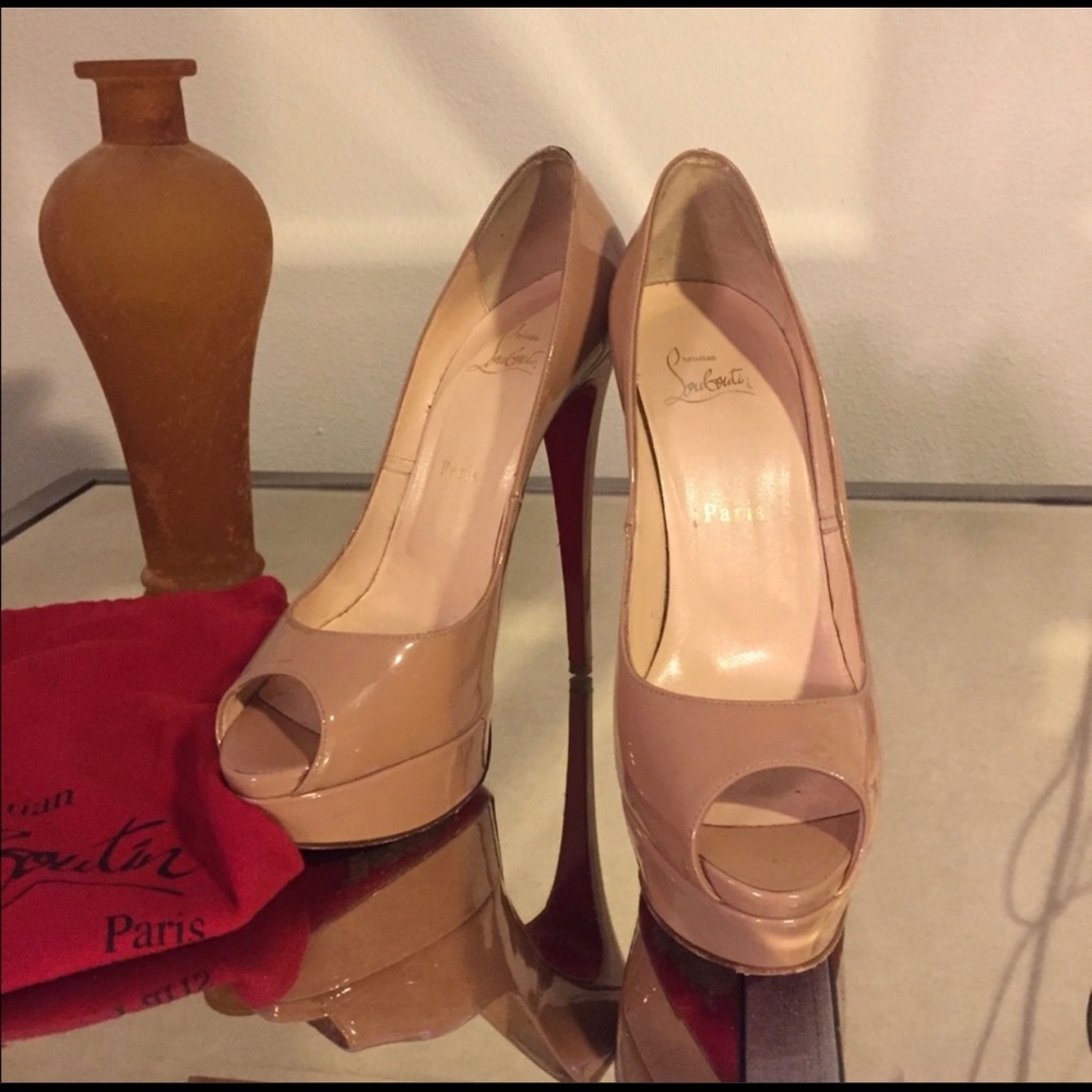 Authentic Christian Louboutin Lady Peep Heels